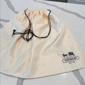 Coach Ivory Drawstring Dust Bag